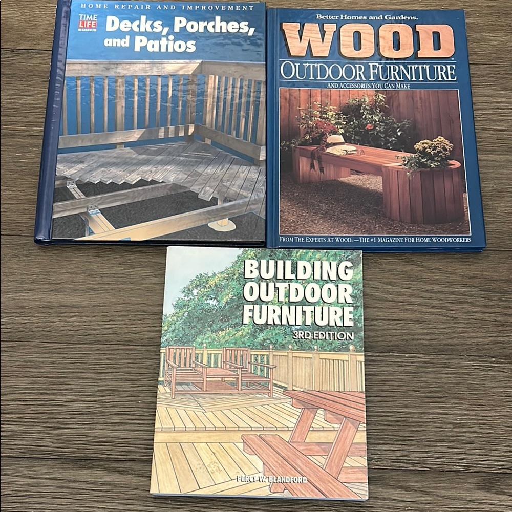 Outdoor Furniture Design Book bundle decks patios 3 books very good condition